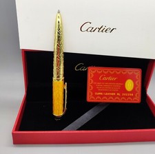 Caneta esferográfica luxuosa Cartier Star Walker [[tinta azul]] corpo dourado comprar usado  Enviando para Brazil