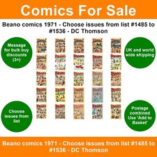 Beano comics 1971 for sale  SKEGNESS