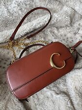 Bolsa Chloe brilhante couro de bezerro mini vaidade C marrom sépia comprar usado  Enviando para Brazil