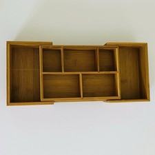 Organizador de gaveta de bambu. Expansível, ajustável. Painéis removíveis. Cozinha, banheira comprar usado  Enviando para Brazil