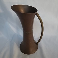 Jarro pequeno de cobre lombardo decoração de alça de cinto de latão feito na Inglaterra comprar usado  Enviando para Brazil