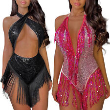 Womens Jumpsuit One-piece Bodysuit Party Leotard Backless Swimwear Evening Jazz comprar usado  Enviando para Brazil