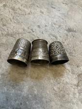 Three silver thimbles for sale Three silver thimbles for sale  ASHTON-UNDER-LYNE