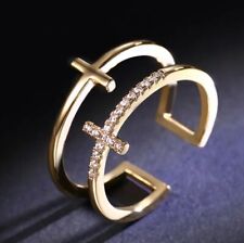 Doppelter kreuzring gold gebraucht kaufen  Mülheim an der Ruhr