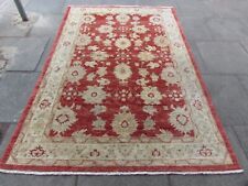 Vintage Hecho a Mano Tradicional Oriental Lana Rojo Grande Tapete 243x167cm, usado comprar usado  Enviando para Brazil