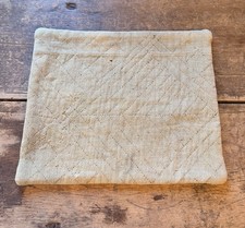 Cobertura de almofada de cadeira artesanal antiga dupla face creme Lindsey Woolsey comprar usado Cobertura de almofada de cadeira artesanal antiga dupla face creme Lindsey Woolsey comprar usado  Enviando para Brazil