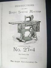 Manual de máquina de costura Singer Treadle para modelo 27-4 1905, outros frete grátis! comprar usado  Enviando para Brazil