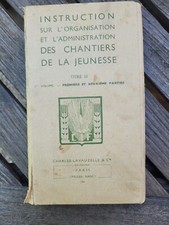 Instruction chantiers jeunesse d'occasion  Mervans