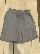 Shorts Lululemon Masculino Pequeno Passo Para trás Salto Curto 8" Malha Azul Atlético EXCELENTE comprar usado  Enviando para Brazil