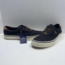 Tênis Polo Ralph Lauren Thorton Masculino Tamanho 9 Lona Preta Top Baixo Cadarço Casual comprar usado  Enviando para Brazil