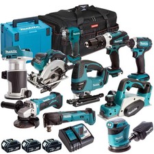 Makita 18V LXT 10 peças mega combo kit de ferramentas elétricas 3 x 5AH carregador de bateria e bolsa comprar usado  Enviando para Brazil