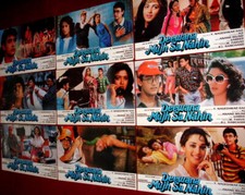 DEEWANA MUJH SA NAHIN (1990) AAMIR KHAN MADHURI DIXIT BOLLYWOOD 9 CARTÕES DE LOBBY, usado comprar usado  Enviando para Brazil