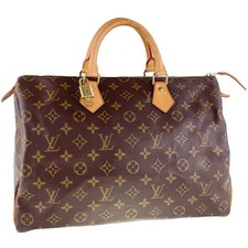 Bolsa de mão Louis Vuitton monograma Speedy 35 couro tecido marrom 3379 comprar usado  Enviando para Brazil