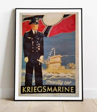 Poster retro kriegsmarine d'occasion  L'Isle-sur-la-Sorgue