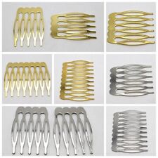 Pente de cabelo prata dourada metal em branco 5,6,8,10 dentes para acessórios de cabelo nupcial faça você mesmo, usado comprar usado  Enviando para Brazil