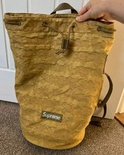 Mochila Jacquard De Denim Fat Tip De Supreme SS22 Verde Oliva comprar usado  Enviando para Brazil