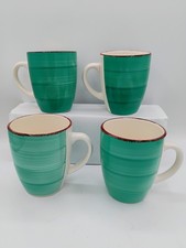 Conjunto de quatro xícaras de café de porcelana Vancasso cerâmica turquesa conjunto de quatro xícaras de 12 oz comprar usado  Enviando para Brazil