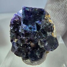Amostra rara de cubo de fluorita fantasma verde zonal roxo Okorusu, Namíbia comprar usado  Enviando para Brazil