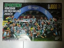 O JOGO PÔSTER GIGANTE (60 x 40) SPORTING CP PORTUGUESE LEAGUE CUP 20/21 VENCEDORES comprar usado  Enviando para Brazil