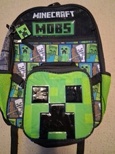 Mochila oficial Minecraft Creeper 16" abas reflexivas bolsa de livros para laptop escolar comprar usado  Enviando para Brazil