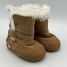 Janie And Jack Botas de Bebê de Couro Marrom Infantil Tamanho 2 6-12 M Forradas de Pele Aconchegante Quente comprar usado  Enviando para Brazil