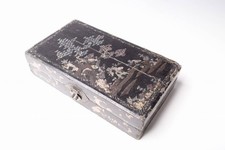 Rzadkie Beauty Ming to Qing Dynastia Matka perłowa Niebieska muszla Craft Era Box A Piec na sprzedaż  Wysyłka do Poland