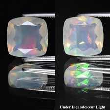 💎 Almofada 3,14ct 11x10,8mm Opala Branca Natural - Flash Colorido, Joia da Etiópia comprar usado  Enviando para Brazil