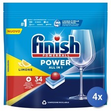 Używany, 4x Finish Tabs Lavastoviglie 34 Pz. All In 1 Limone na sprzedaż  Wysyłka do Poland