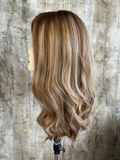 Peruca frontal de renda para mulheres diariamente cabelo humano ondulado destaque loiro sujo 13x4 comprar usado  Enviando para Brazil