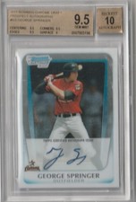 2011 Bowman Chrome George Springer Auto Rookie RC BGS 9.5 Auto 10 Gem Estado perfeito comprar usado  Enviando para Brazil