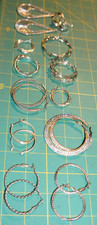 Pair silvertone earrings for sale  Bakersfield