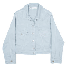 Veste jean croppée d'occasion  Expédié en France