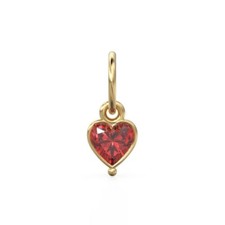 "Pingente de coração artesanal de ouro 14K rubi vermelho - um símbolo de amor" comprar usado  Enviando para Brazil