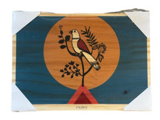 Arte popular Tok & Stok A Paciencia pássaro em madeira pendurado na parede comprar usado  Enviando para Brazil