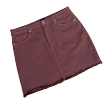 Usado, Mini-saia JUST BLACK Terra Cotta denim bainha crua tamanho grande em excelente estado usado J1 comprar usado  Enviando para Brazil