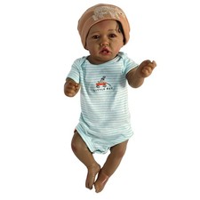 Boneca bebê NPK 3 lb renascida realista silicone pele marrom olhos castanhos cabelo preto comprar usado  Enviando para Brazil