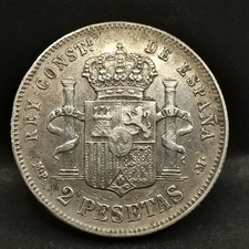 Pesetas argent 1889 d'occasion  Antony