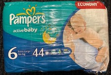 Vintage Pieluchy Pieluchy Pampers Baby Dry Active Baby Rozmiar 6 2011 ZAPIECZĘTOWANE na sprzedaż  PL