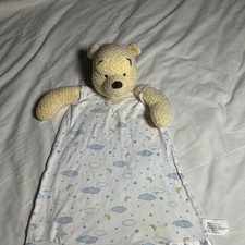 Cobertor de segurança vintage Winnie the Pooh azul bebê amoroso pijama acabamento acetinado lua, usado comprar usado  Enviando para Brazil
