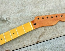 21 T MAHOGANY ON MAPLE 25.5 SCALE GUITAR NECK REPLACEMENT STEEL FRETS DIY NECK comprar usado  Enviando para Brazil