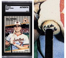 1989 Fleer FF on Bat Knob Saw Cut #616 Bill Ripken Orioles SGC AUTÊNTICO Raro comprar usado  Enviando para Brazil