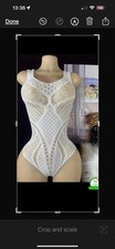 White sheer bodysuit for sale  ARDGAY