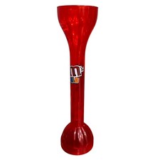 Usado, Suporte para bebida M&M World vermelho transparente copo plástico colecionável lama 13,75” de altura comprar usado  Enviando para Brazil