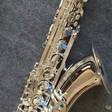 Saxofone Tenor High-end B-flat Bb Niquelado Prata Sax Profissional, usado comprar usado  Enviando para Brazil