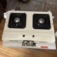 Fogão a gás portátil Iwatani cassete fogo sem mangueira queimador duplo W-1700 na caixa comprar usado  Enviando para Brazil
