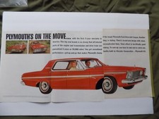 Print 1962 plymouths for sale  Russells Point