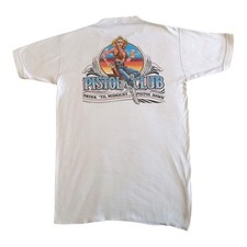 Usado, Vintage 1980s Made In Usa Buffalo Shirts Pistol Club Pin-up Blonde Girl Print M comprar usado  Enviando para Brazil