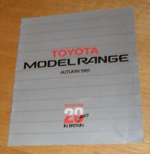 Toyota brochure 1985 for sale  FAREHAM
