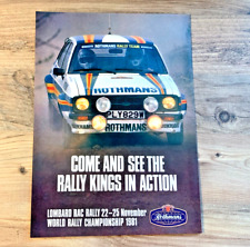Rothmans rac rally for sale  PRESTON