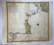 GIBRALTAR STRAIT 1759 ISAAK TIRION GRANDE CARTA MARÍTIMA ANTIGA SÉCULO XVIII comprar usado  Enviando para Brazil